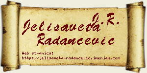 Jelisaveta Radančević vizit kartica